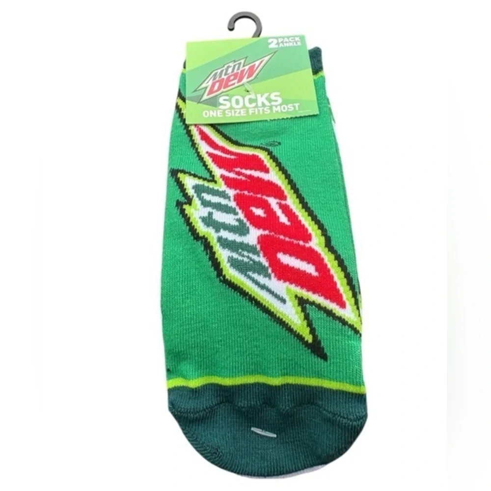 3/$25 Mountain Dew Soda Pack of 2 Socks